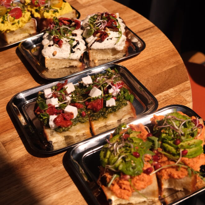 Open-Faced Sandwiches with Homemade Focaccia